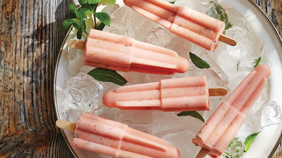 Watermelon-mint ice pops